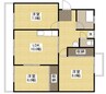 新涯マンションB 3LDKの間取り