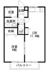 マリーブルク 1LDKの間取り