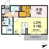 サントピア新涯Ⅱ 1LDKの間取り