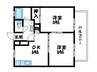 ビーラインふじもと　 2DKの間取り