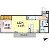 サントピア新涯Ⅱ 1LDKの間取り