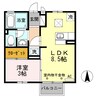 メゾン・ド・ルイール 1LDKの間取り