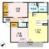 カサグランデ曙A 2LDKの間取り