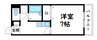 エメローズ御幸 1Kの間取り