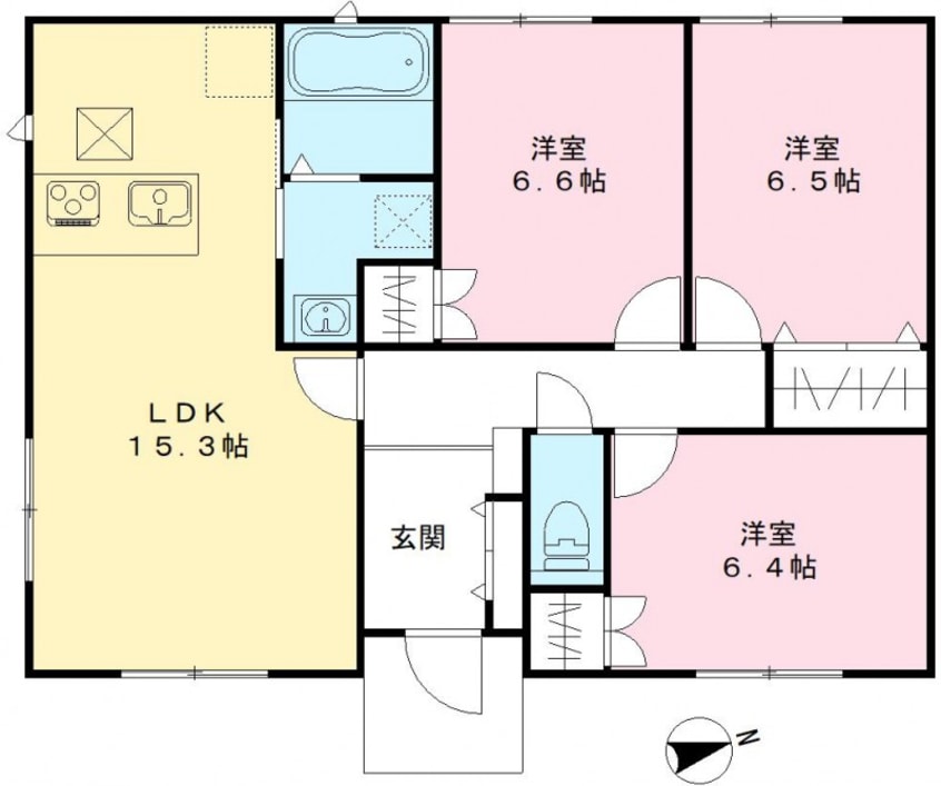 間取図 クレール岡田　A棟