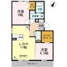 レジデンスK 2LDKの間取り