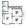 ノーブルタウン　B棟 2DKの間取り