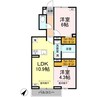 ベルシェット 2LDKの間取り