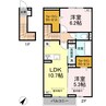 ベルシェット 2LDKの間取り