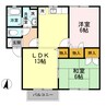 コスモハイツ 2LDKの間取り