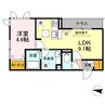 ヴィルヌーヴアン 1LDKの間取り