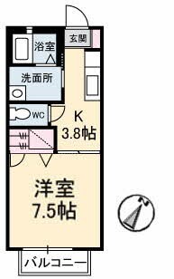 間取り図 ドミール多治米 A棟
