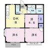 エルディム富士 3DKの間取り