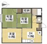 パレスナカシマ木之庄 3DKの間取り