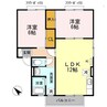 ドミール貴幸A 2LDKの間取り