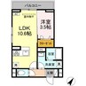 D-residence多治米東N 1LDKの間取り