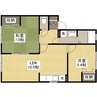 ローズパーク曙Ａ棟 2LDKの間取り