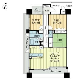 間取図 サーパスシティ天満町二番館