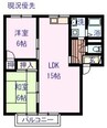 ラフォーレ壱番館 2LDKの間取り