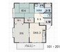 小笠原ハイツA 2DKの間取り