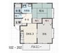 小笠原ハイツA 2DKの間取り