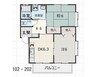 小笠原ハイツA 2DKの間取り