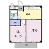Ａカントリーハイツ 2Kの間取り