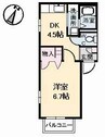 HOME　PORT　南風 1DKの間取り