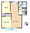 レジデンスA棟 2LDKの間取り