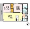 サントピア新涯Ⅱ 2LDKの間取り