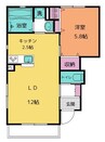 カサロサ　　ペット(犬・猫) 1LDKの間取り