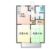 アプリコットハイツＢ 2DKの間取り