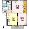 ｍａｎｏ　ｃａｓｔｅｌｌｏ　Ａ棟 2DKの間取り