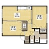 サニーハイツS 2LDKの間取り