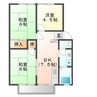 キャッスル春日　B 3DKの間取り