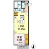 Ｄ-ｒｅｓｉｄｅｎｃｅ西町 1LDKの間取り