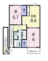 シェーン・バッハ 2DKの間取り