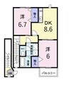 シェーン・バッハ 2DKの間取り