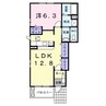 ドゥーロジュマン　２ 1LDKの間取り