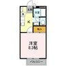 サンライズ春日B 1Kの間取り