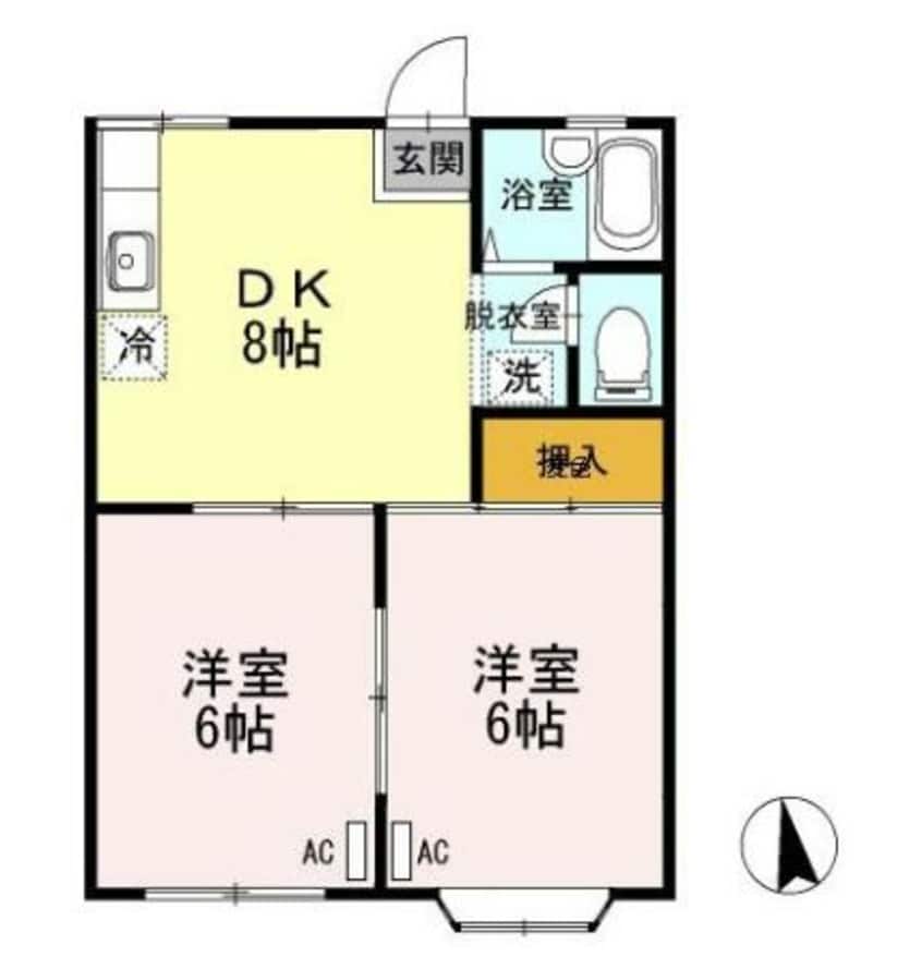 間取図 ハピネス春日  B