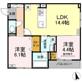 間取図 D-residence引野