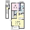 ロイヤルパレス　横寸 1LDKの間取り