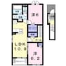 アウローラ　フジックスＢ 2LDKの間取り