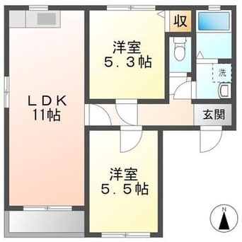 間取図 コーポTOKI