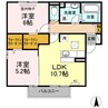 フェリーチェB棟 2LDKの間取り