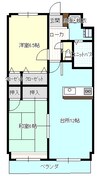 レイディアンス青山 2LDKの間取り