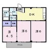 シティハイツあや 3DKの間取り