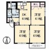 メゾンド　フルールA棟 3DKの間取り