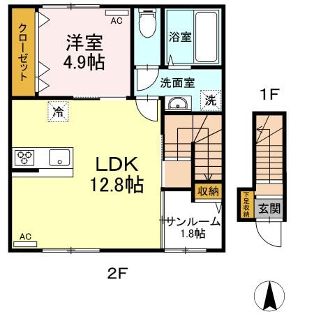 間取り図 ガーデンヒルズ東手城 A